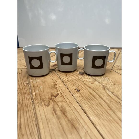 LANGENTHAL 3 Tea Cups Block Transition Circle in The Square MCM Switzerland - Picture 2 of 7